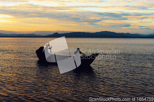 Image of Idyllic sunset over indian ocean, Madagascar