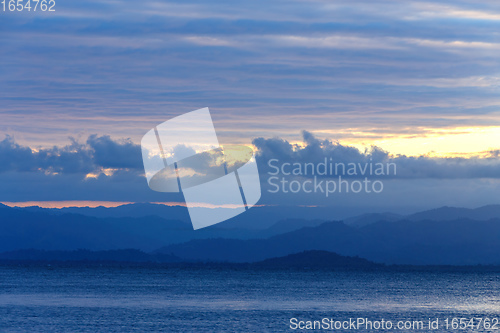 Image of Idyllic sunset over indian ocean, Madagascar