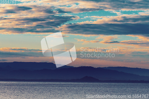 Image of Idyllic sunset over indian ocean, Madagascar