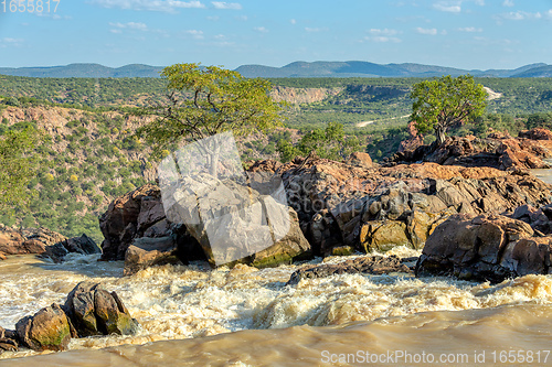 Image of Ruacana Falls in Northern Namibia, Africa wilderness
