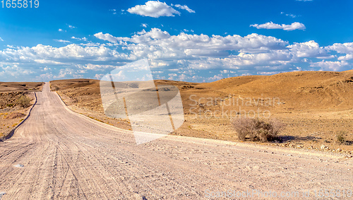 Image of road in Namib desert, Namibia Africa landscape