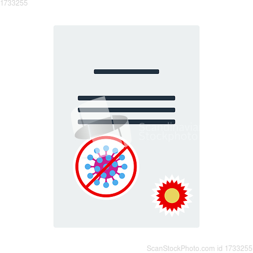 Image of No Coronavirus Certificate Icon