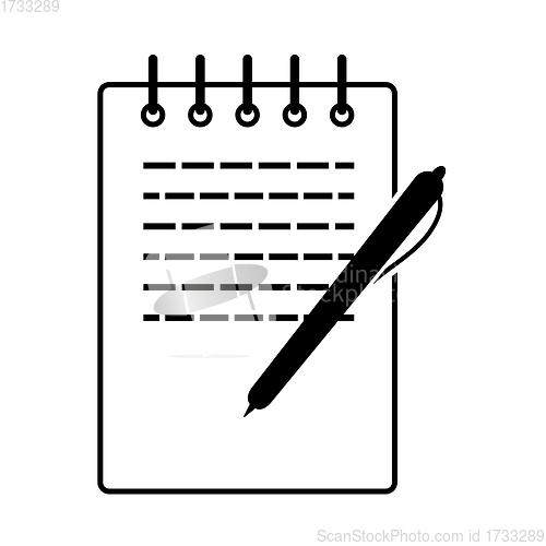 Image of Notebook With Pen Icon