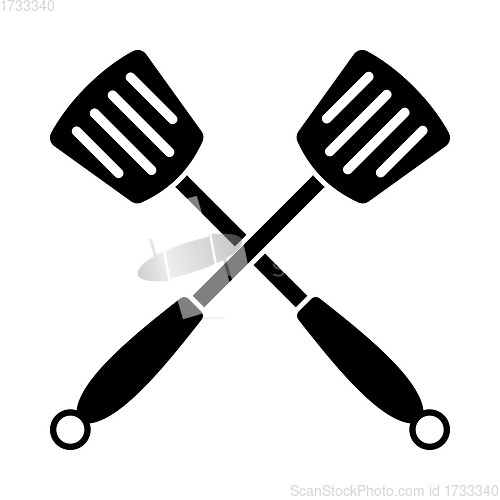 Image of Crossed Frying Spatula