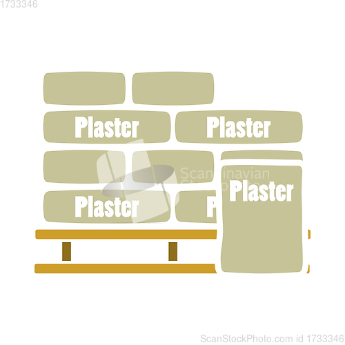 Image of Palette With Plaster Bags Icon