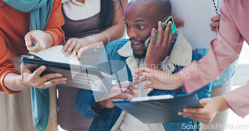 Image of angry, anxiety, black, black man, burnout, business, call, career, cellphone, chaos, check, checking, checklist, collaboration, commitment, crisis, data, deadline, debt, digital, diversity, document,