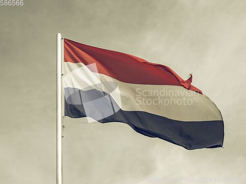 Image of Vintage looking Flag of Luxembourg