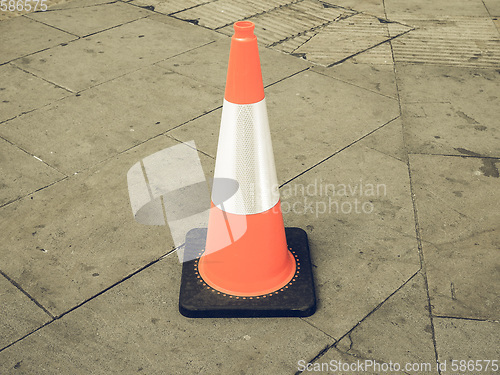 Image of Vintage looking Traffic cone