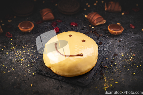 Image of Tasty smile face doughnut