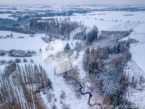 Image of Aerial view of highland landscape