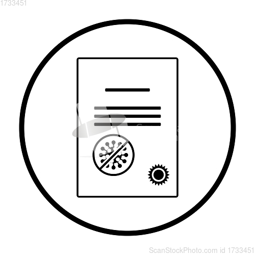 Image of No Coronavirus Certificate Icon