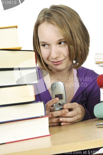 Image of Teenage girl studying