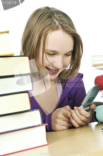 Image of Teenage girl studying