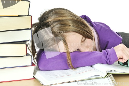 Image of Teenage girl studying