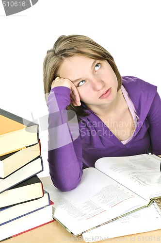 Image of Teenage girl studying