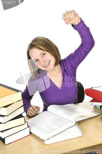 Image of Teenage girl studying