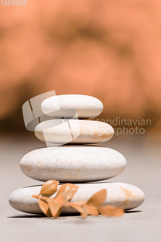 Image of balancing pile of pebble stones, like ZEN stone