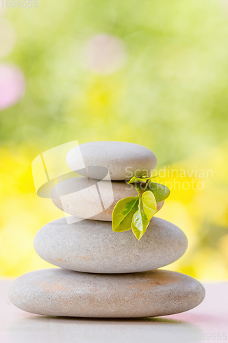 Image of balancing pile of pebble stones, like ZEN stone