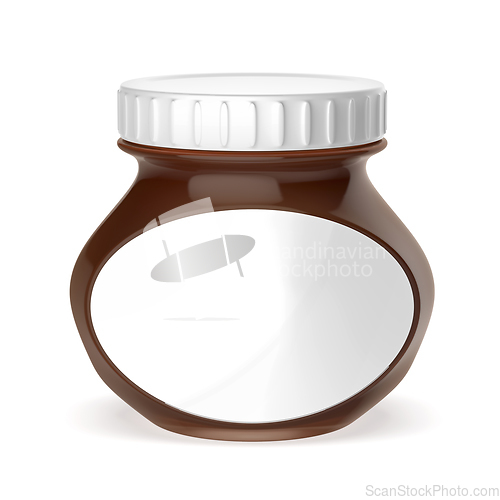 Image of Glass jar with chocolate cream