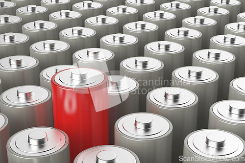 Image of Unique red battery