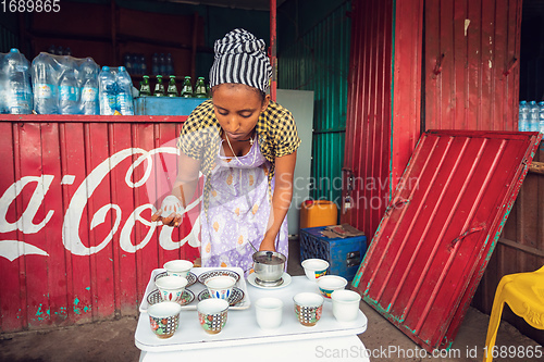 Image of women preparing bunna coffee, Ethiopia