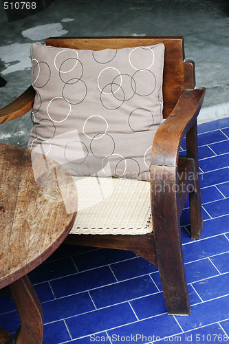Image of Chair and table