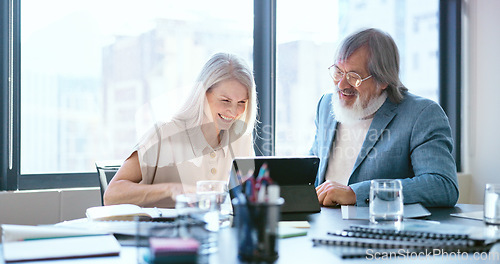 Image of Business team, diversity and laptop planning, meeting and innovation of web ideas, kpi growth and online data analysis in office building. Workers, management and staff research website on computer