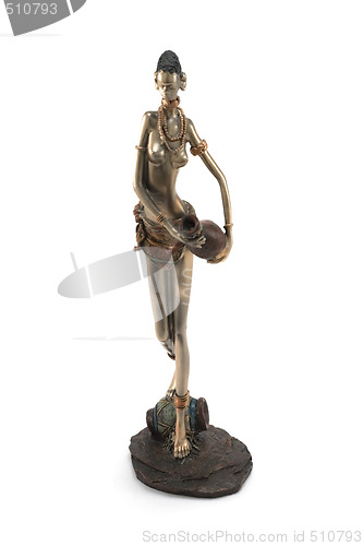 Image of Bronze statuette woman