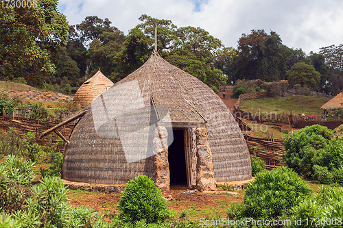 Image of traditional ethiopian houses, Bale Mountain Ethiopia