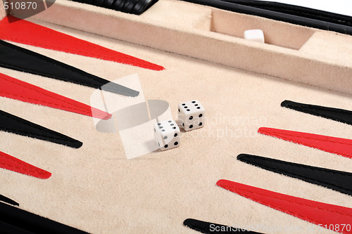 Image of Backgammon. A double: two six