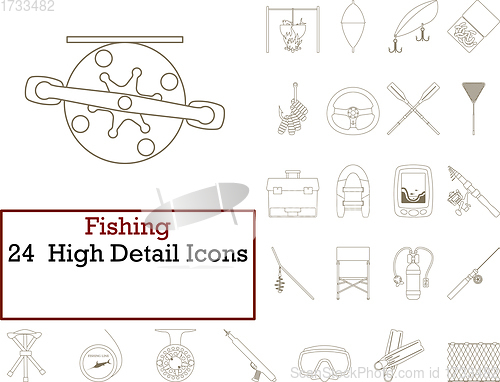 Image of Fishing Icon Set