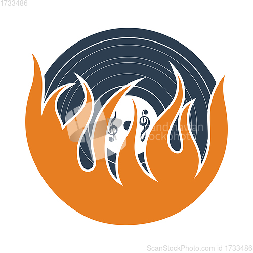 Image of Flame Vinyl Icon