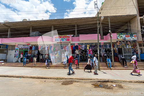 Image of tigray people in center of of Aksum, Ethiopia Africa