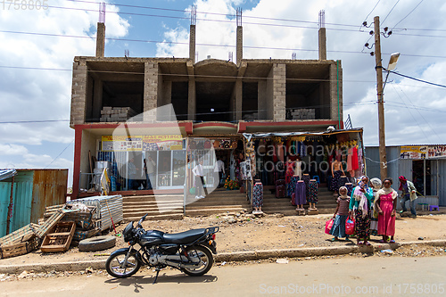 Image of tigray people in center of of Aksum, Ethiopia Africa