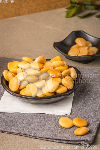 Image of Tasty lupins in metal mug