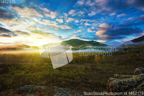 Image of Sunrise in Altai mountains