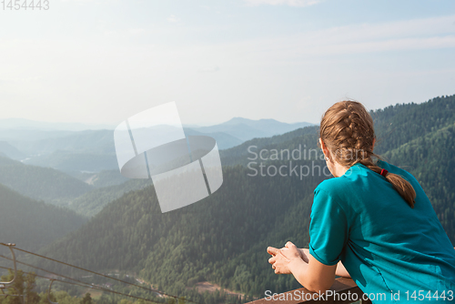 Image of Woman in mountains