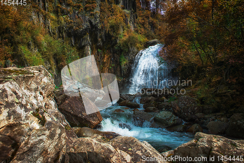 Image of Korbu Waterfall at Lake Teletskoye