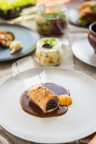 Image of Dishes on the restaurant table