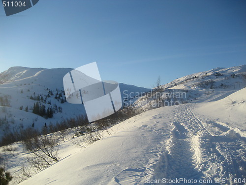 Image of Norwegian winter mountain landscape (Numedal)