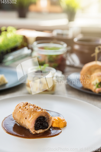 Image of Dishes on the restaurant table