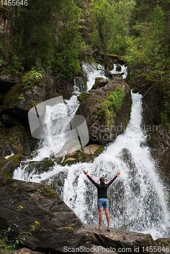 Image of Waterfall in Altai Mountains