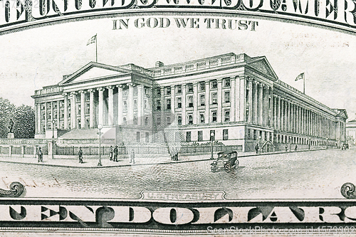 Image of cash ten American dollar