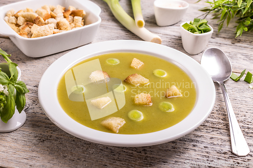 Image of Green leek soup