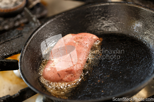 Image of Goose breast frying