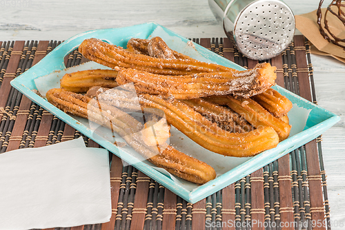 Image of Traditional churros with hot chocolate 