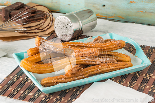 Image of Traditional churros with hot chocolate 