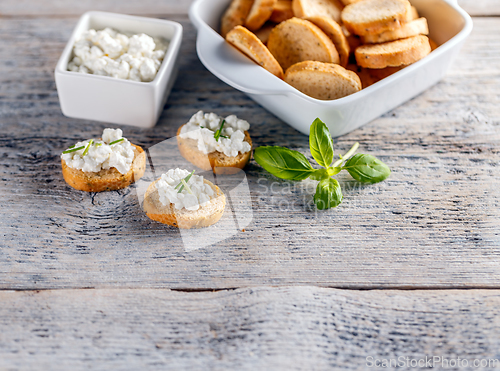 Image of Bruschetta with cottage cheese