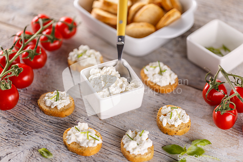 Image of Bruschetta with cottage cheese