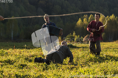 Image of descendants of the Cossacks in the Altai